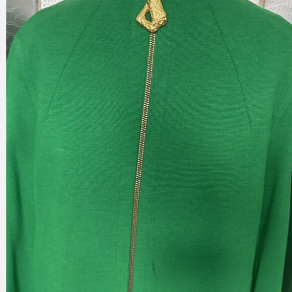 Anne Klein Vintage Emerald Green Zip Up Coat Size 4 - Picture 8 of 16